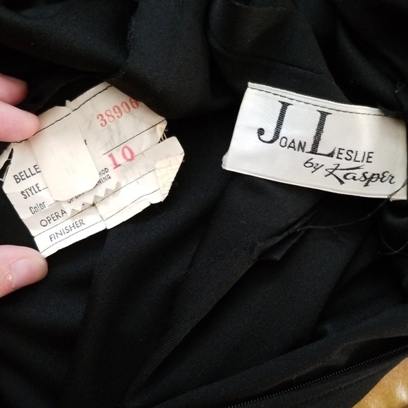 VTG Joan Leslie 4 Kasper Blk Bellbottom Jumpsuit - Picture 5 of 8